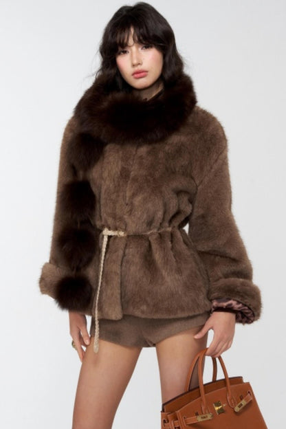 Slavic Aesthetics Fur-Cuffed Jacket