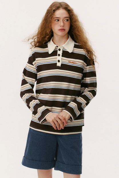 Vintage Striped Polo Shirt