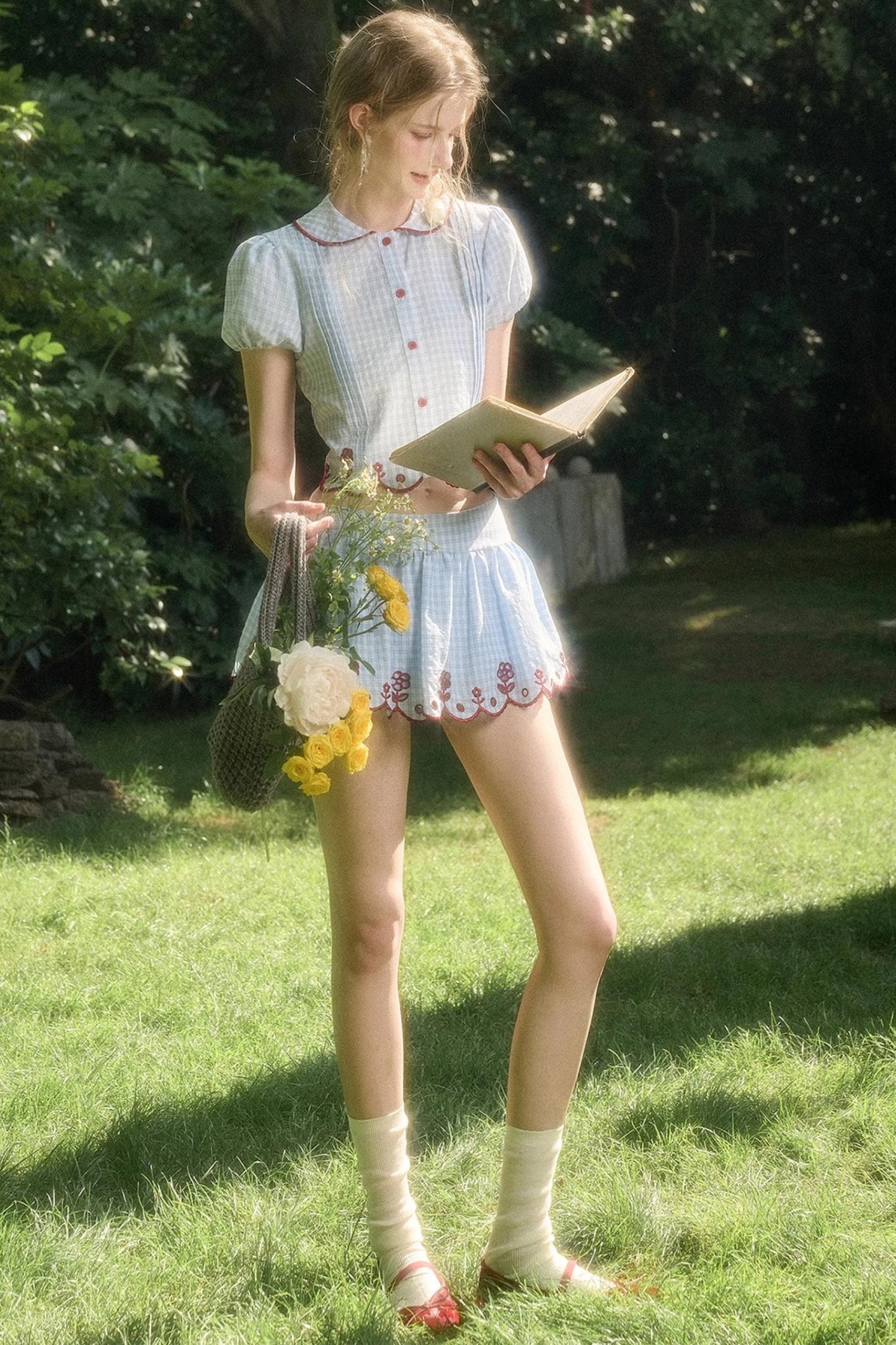 Pure Lace Airy Shirt Set-Up