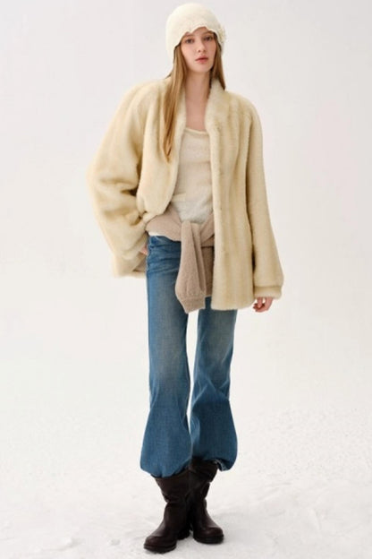 Retro Wool Blended Cardigan Set-Up