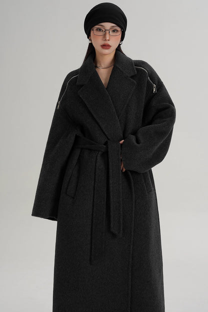 Elegant Shoulder Wool Coat