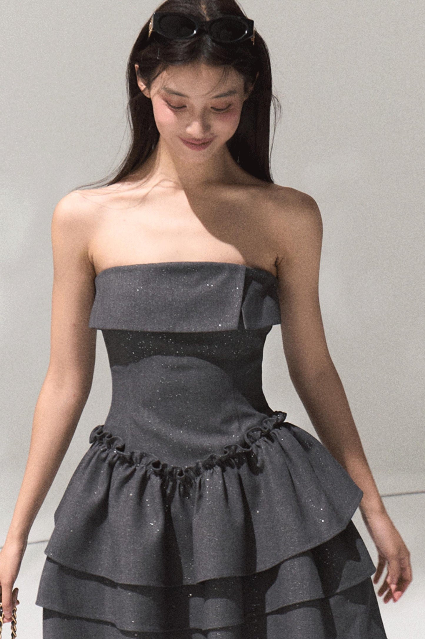 Girls Heart Wool Sequin A-Line Skirt Dress