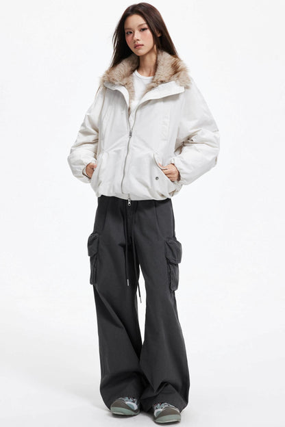 Winter Plush Fur Down Jacket