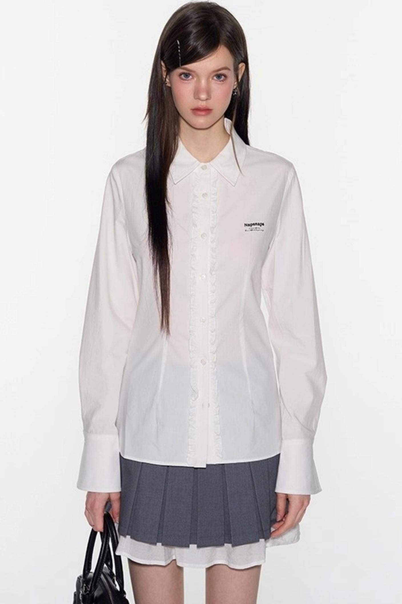 Gray A-Line Lace Skirt