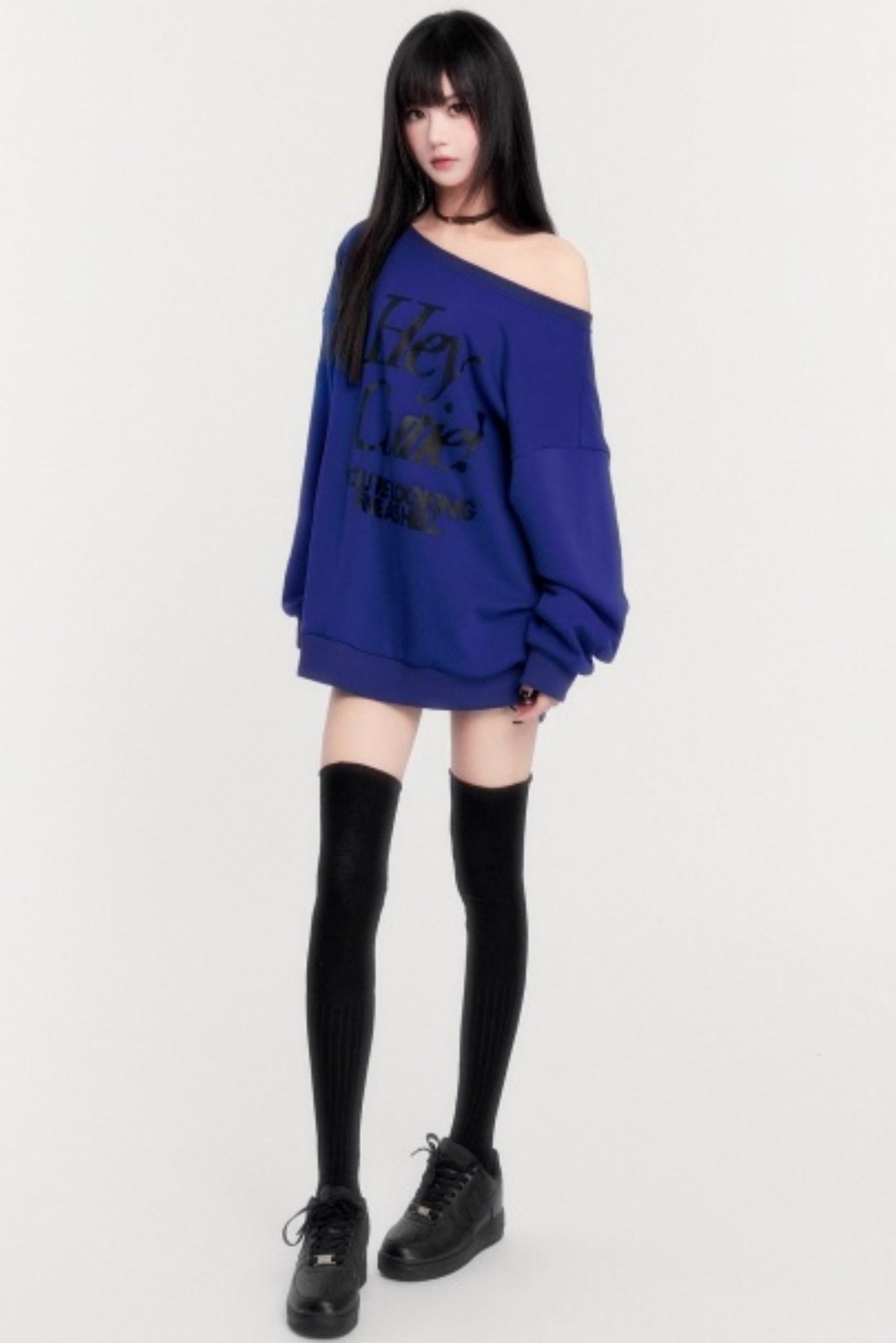 Loose Fleece Long-Sleeved Sweatshirt
