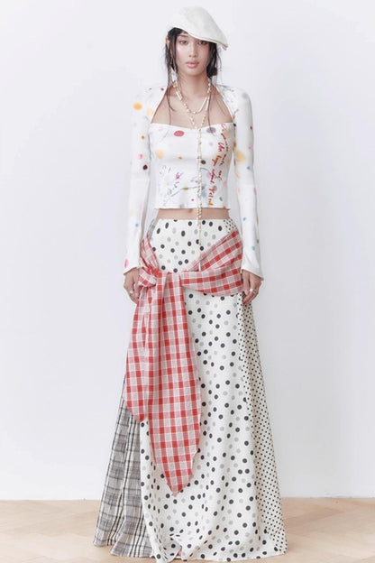 Blue Dot Long-Sleeved Shirt