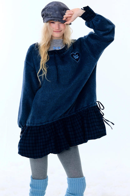 Patchwork Plaid Wool Dress