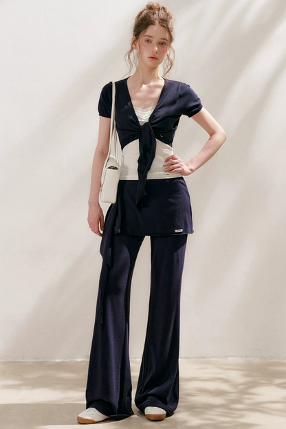 Sportique Wrap Flared Pants