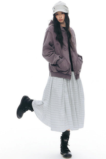 Retro Plaid Umbrella Skirt