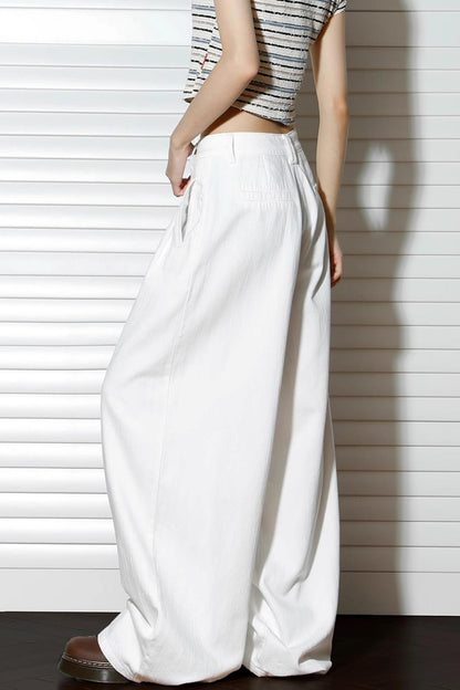 Blue Slouchy Wide Leg Pants