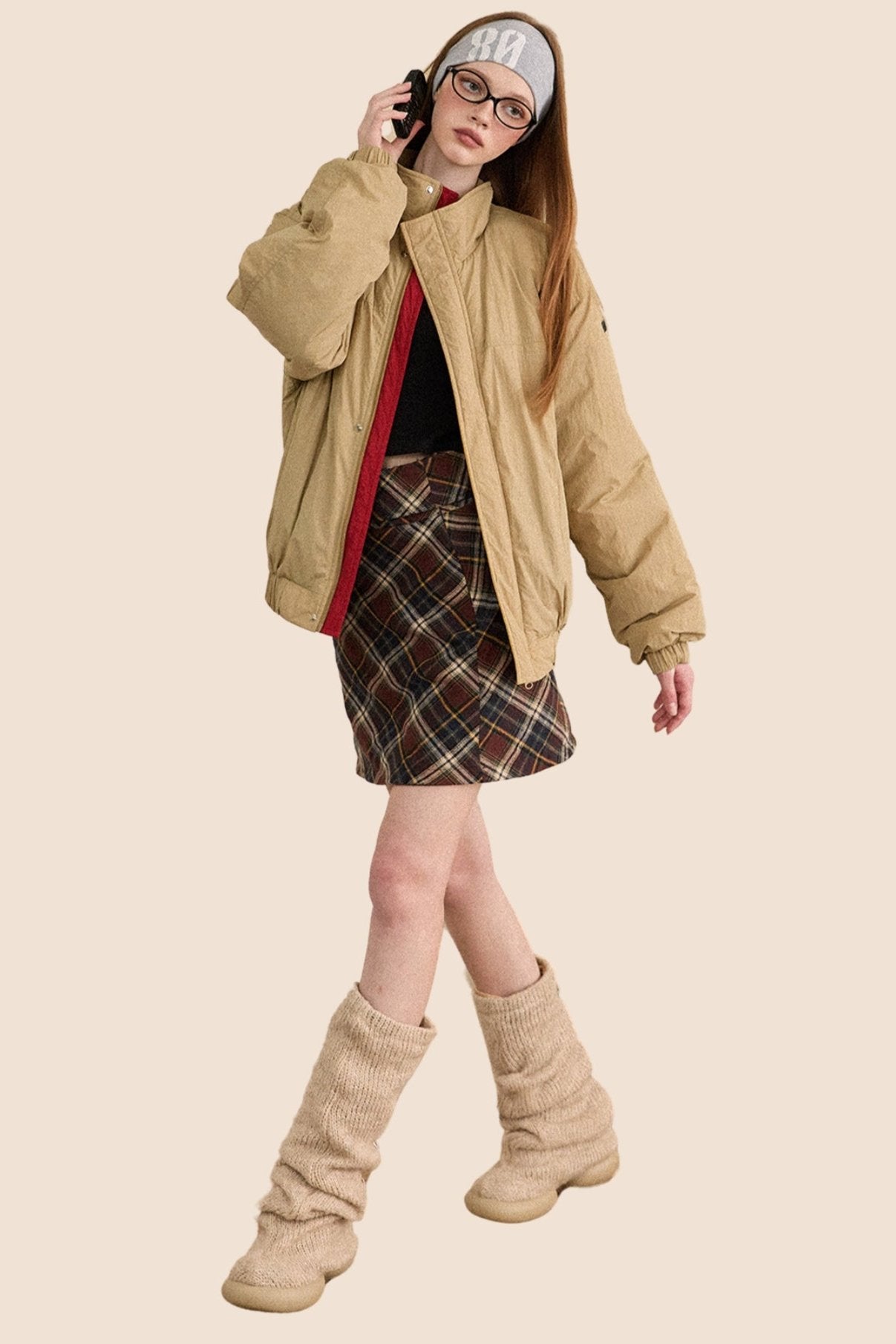 Retro Lapel Thickened Padded Jacket