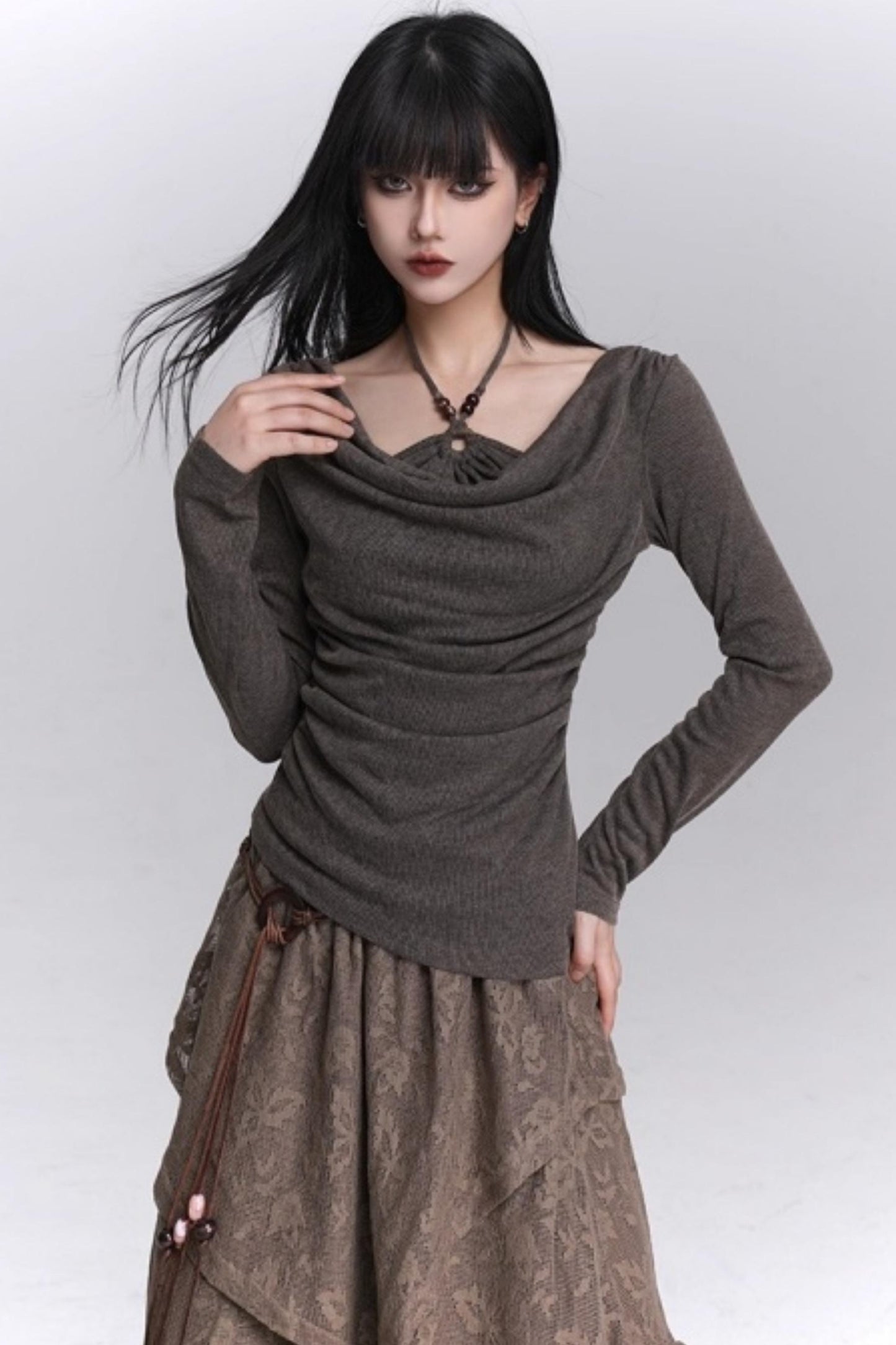 Off-Shoulder Halter Top