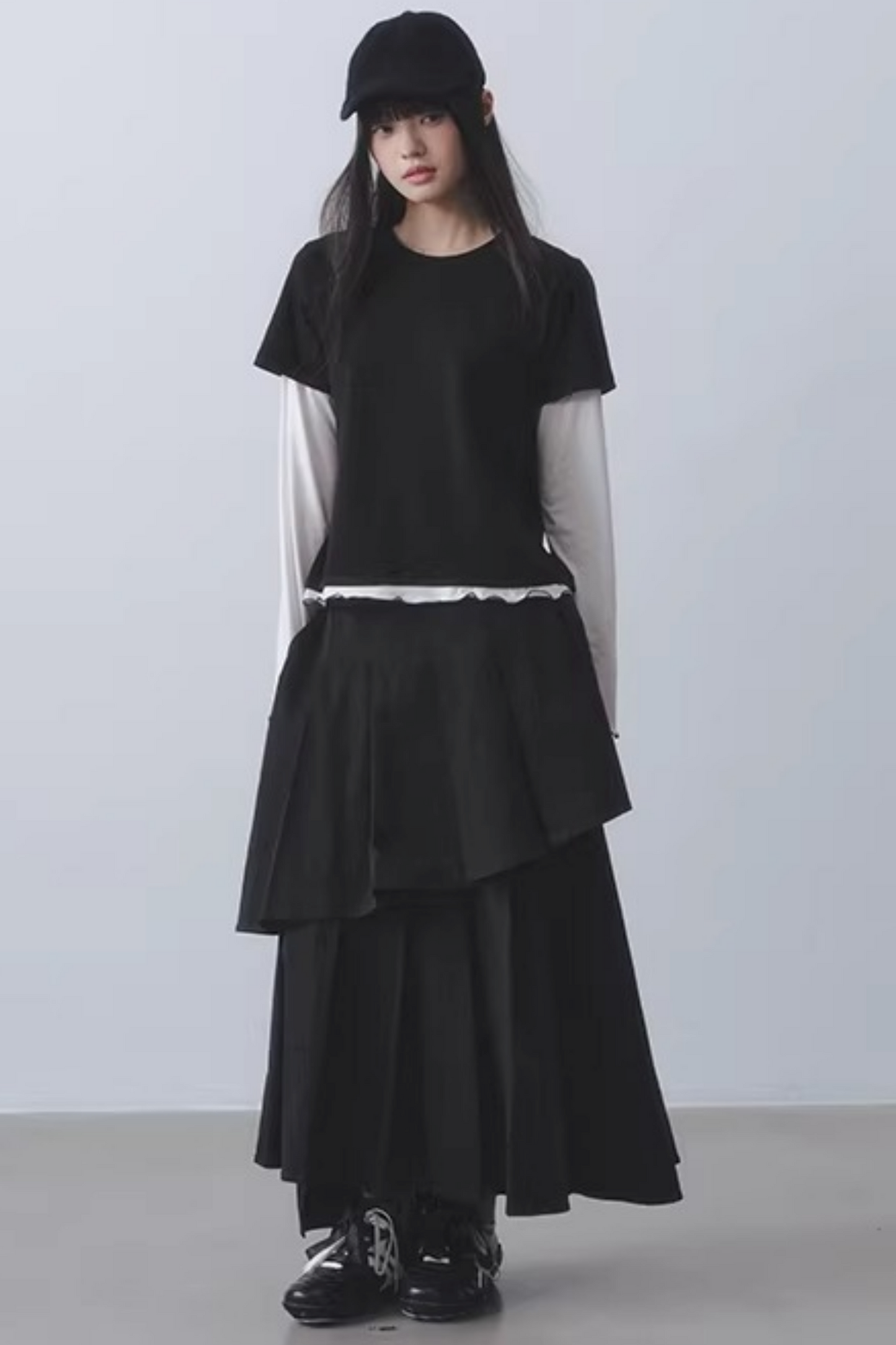 Camicetta a contrasto bianco e nero