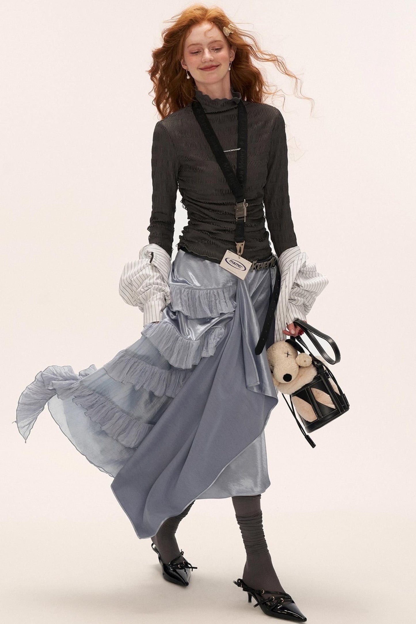 Micro-Sheer Long Skirt