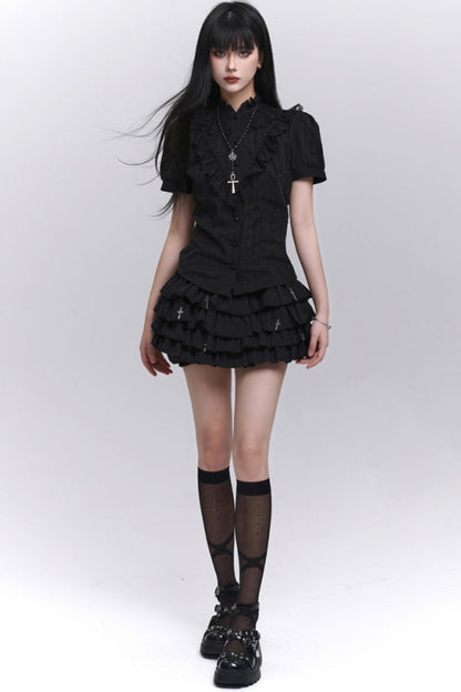 Ghost Lace Black Shirt