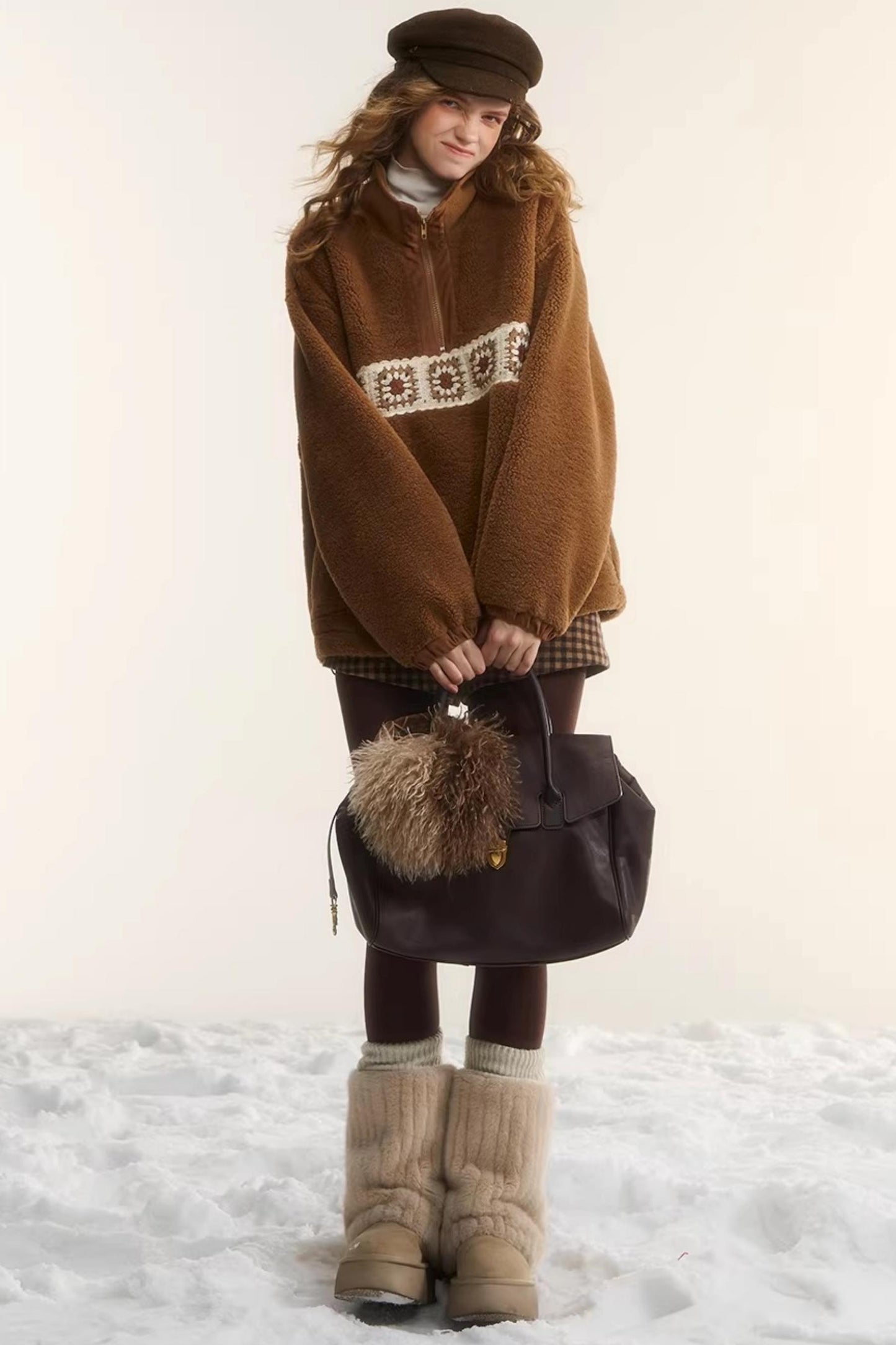 Crochet Floral Patchwork Jacket