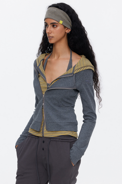 Deconstructed Color-Blocked Sweatshirt