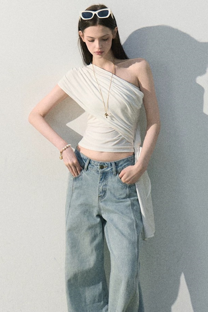 Lyocell Asymmetrical Summer Top