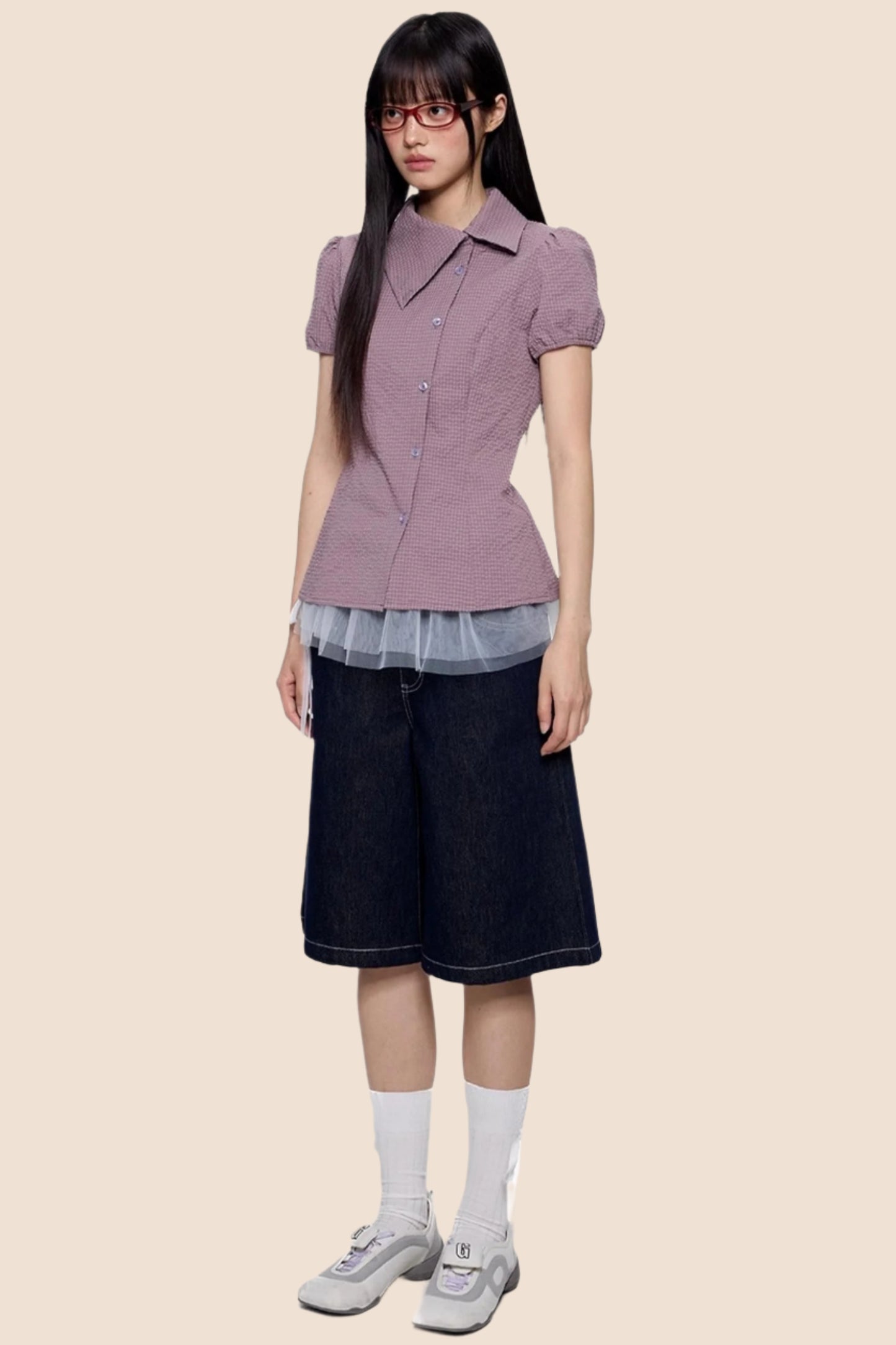 Purple Plaid Summer Shirt