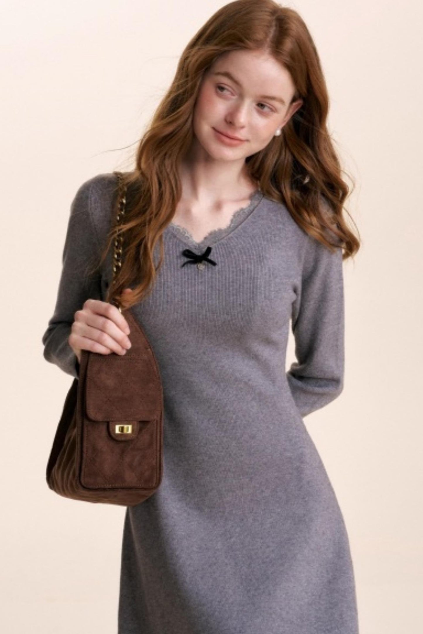 Romantic Lace Knit Dress