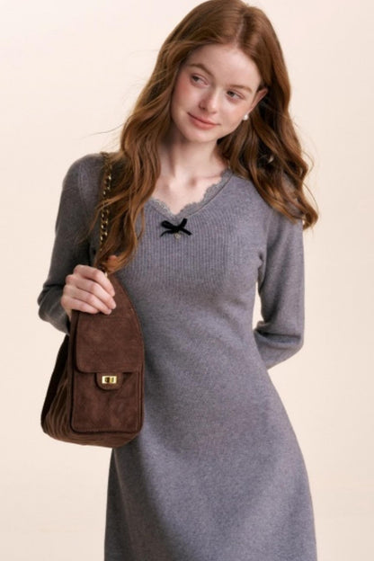 Romantic Lace Knit Dress