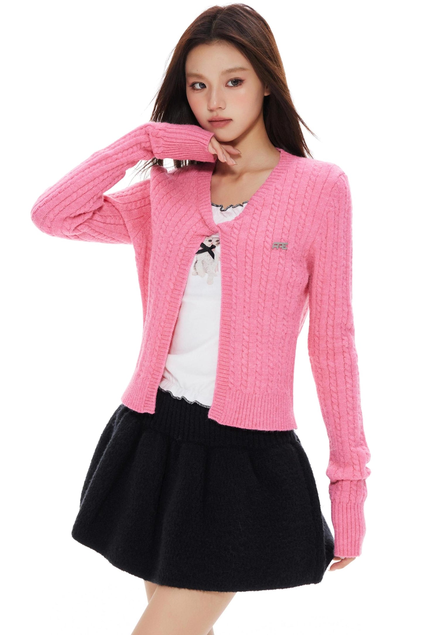 Twist Gray Womens Cardigan