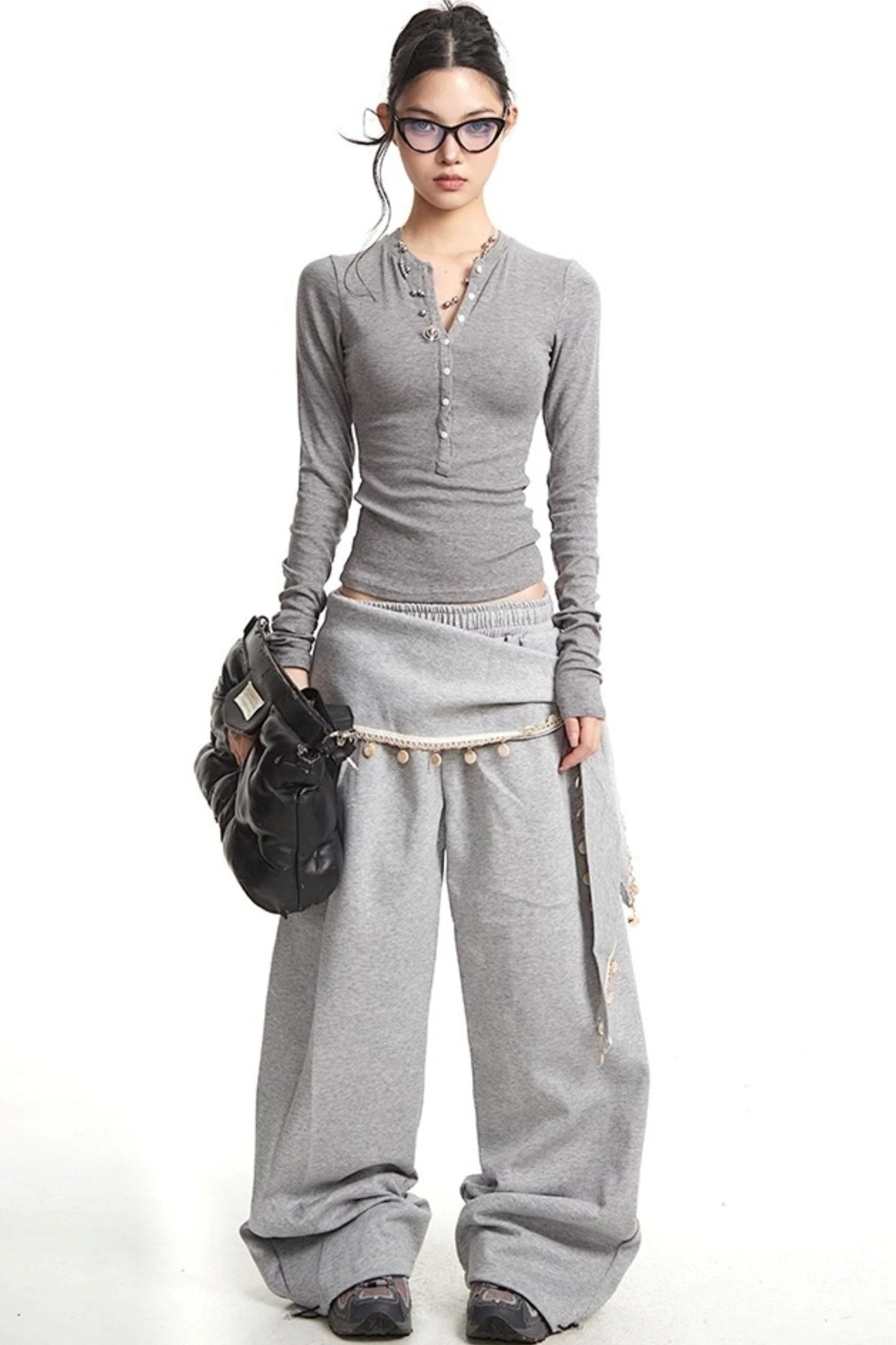 Wide-Leg Sweatpants