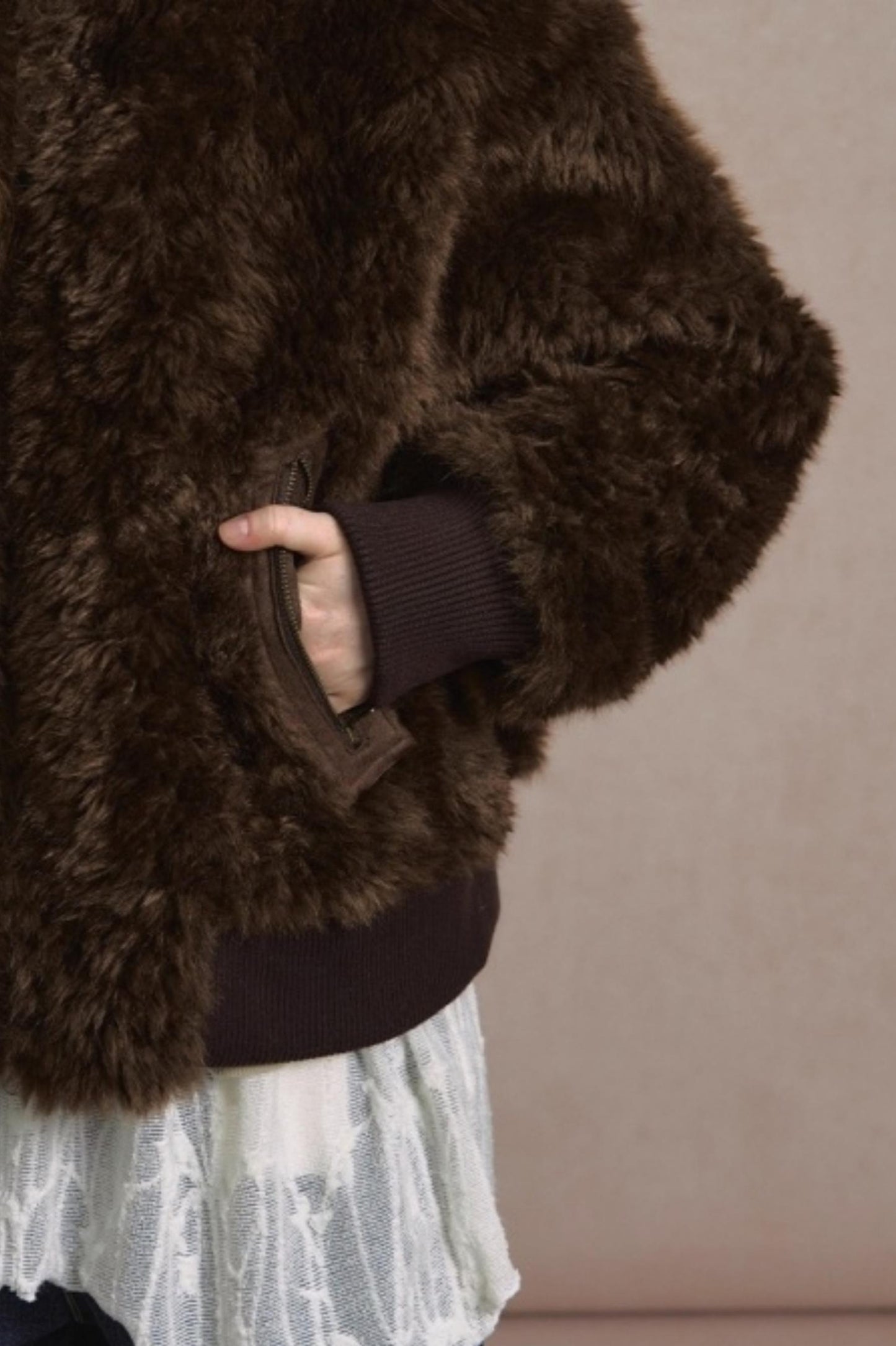 Thickened Lambswool Suede Jacket