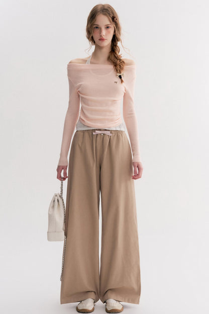 Lazy French Halterneck Knit Top