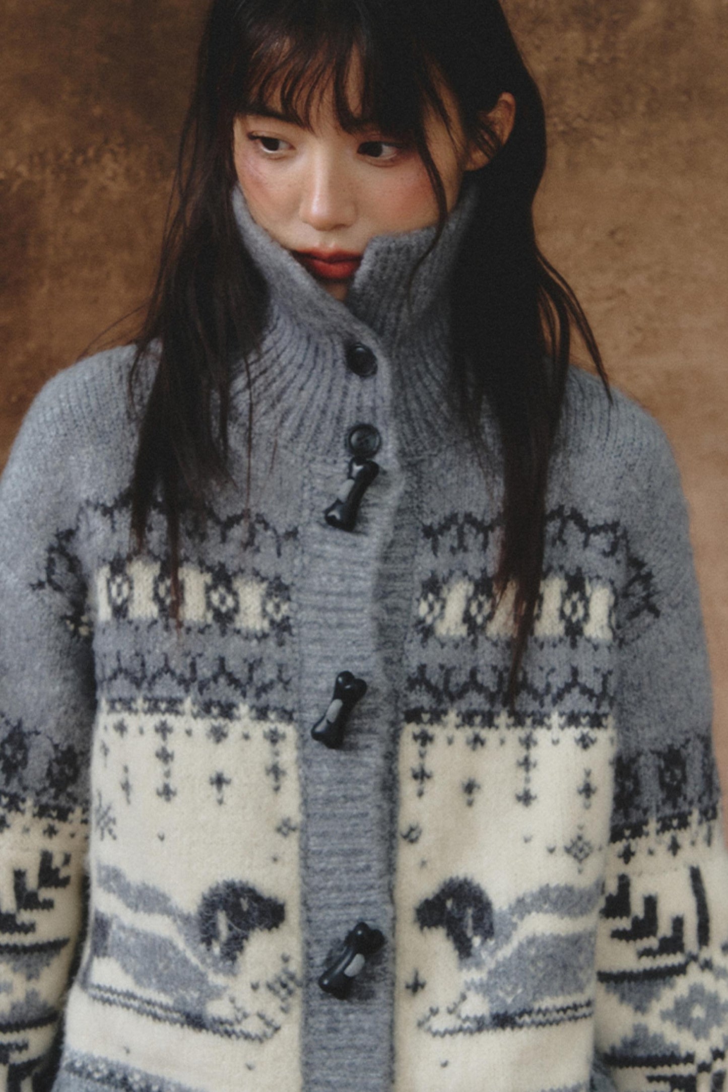 Vintage Lapel Cardigan