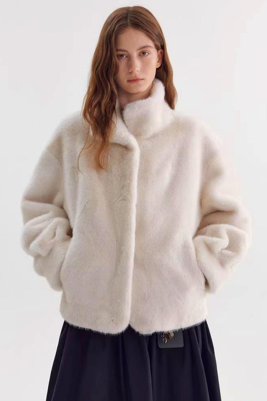 Faux Mink Fur Coat
