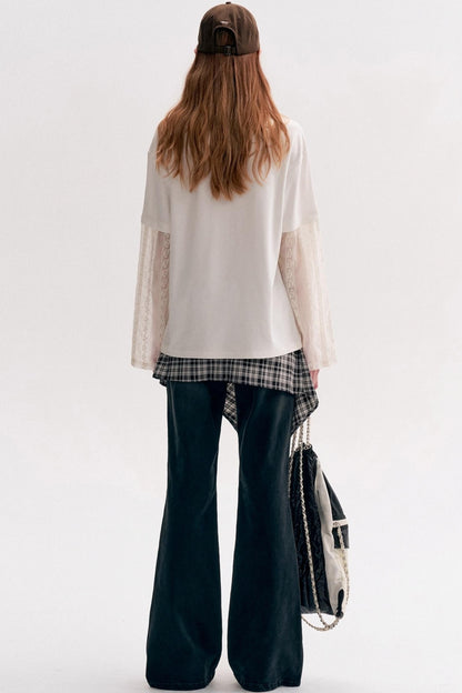 Puppy Painted Tencel Long-sleeve T-shirt