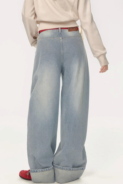 High-Waisted Wide-Leg Jeans