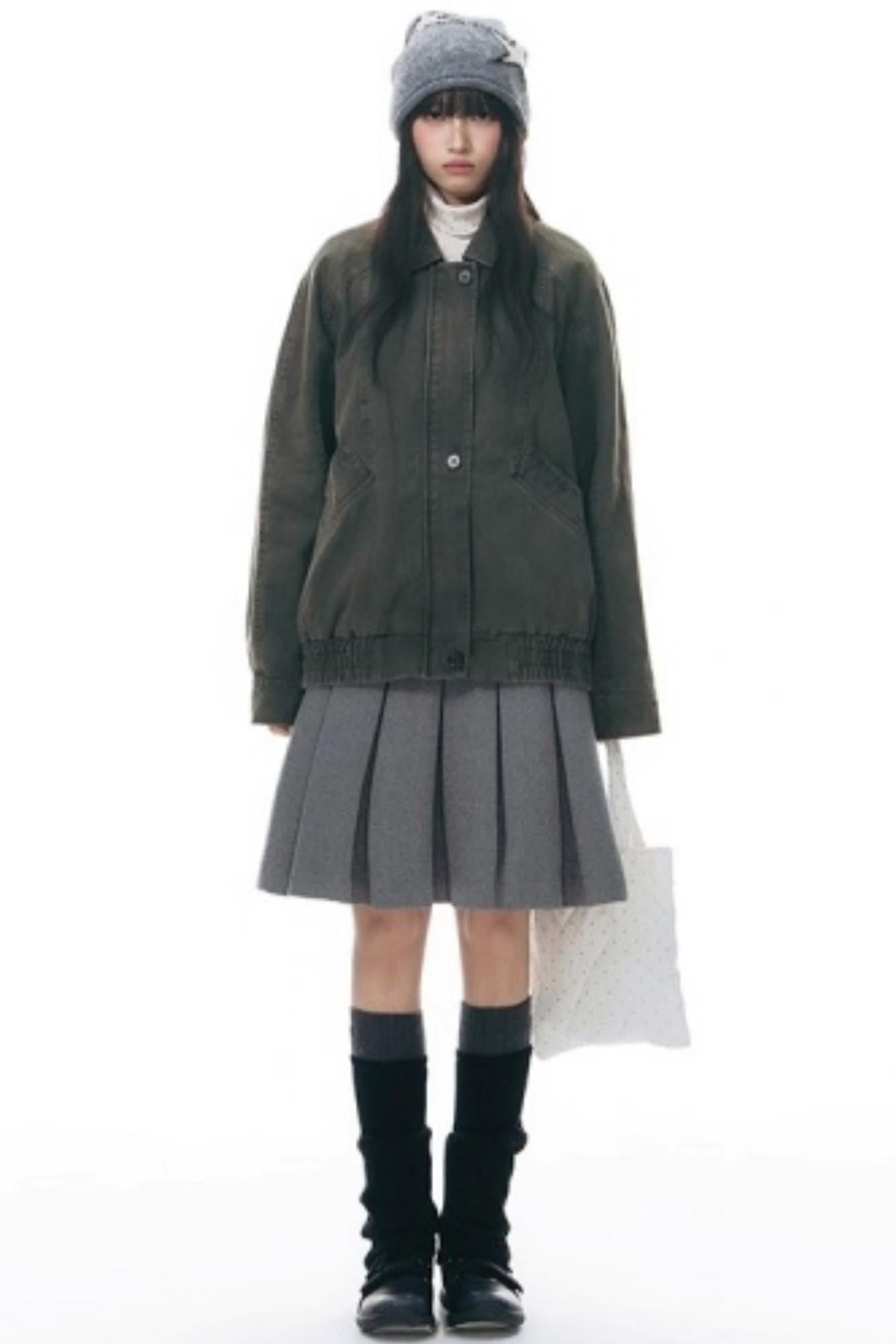 Vintage Lapel Cargo Jacket