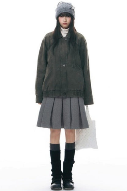 Vintage Lapel Cargo Jacket