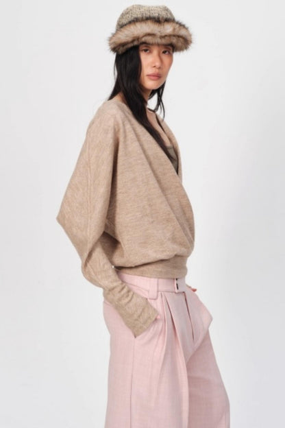 Pleated Low Rise Wide-Leg Pants