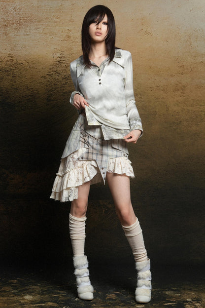 Punk Tiered Lace Skirt