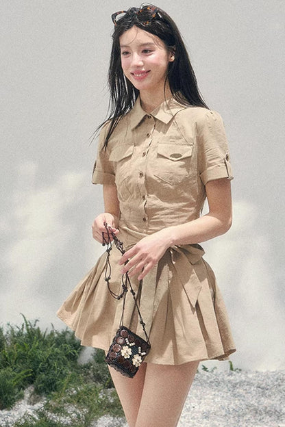 Whispers of Banana Leaves Dress Set