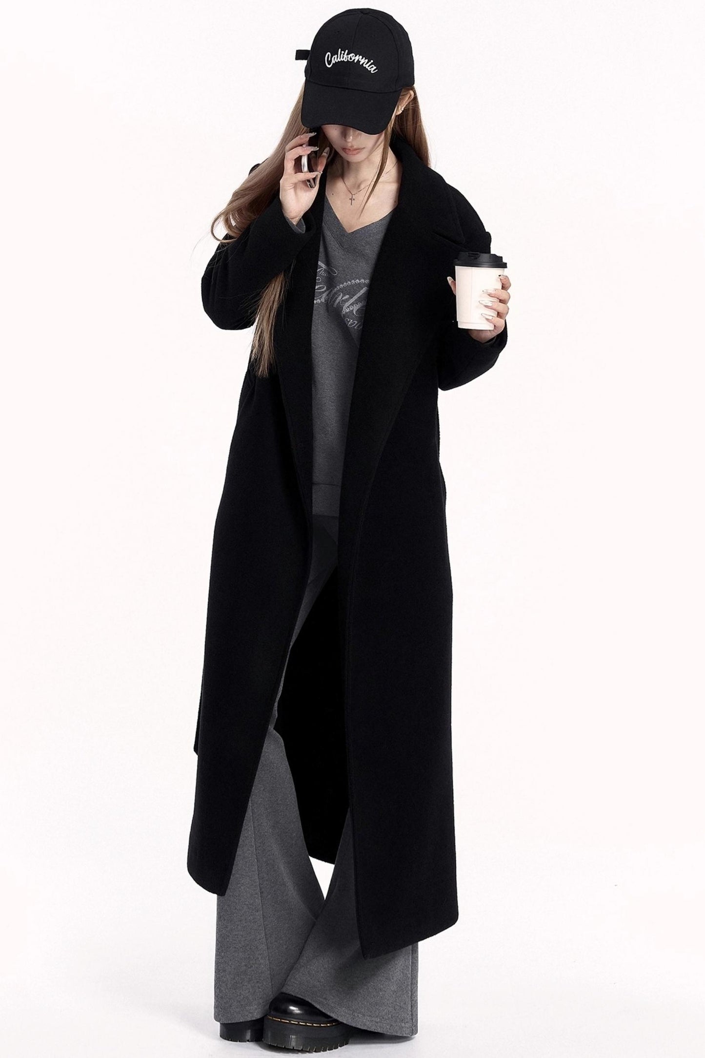 Sporty V-Neck Sweatshirt Set-Up