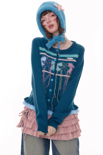 Autumn Silk Bow Cardigan