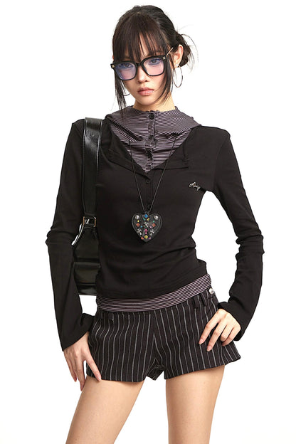 Vintage Polka Dot Long Sleeve T-Shirt