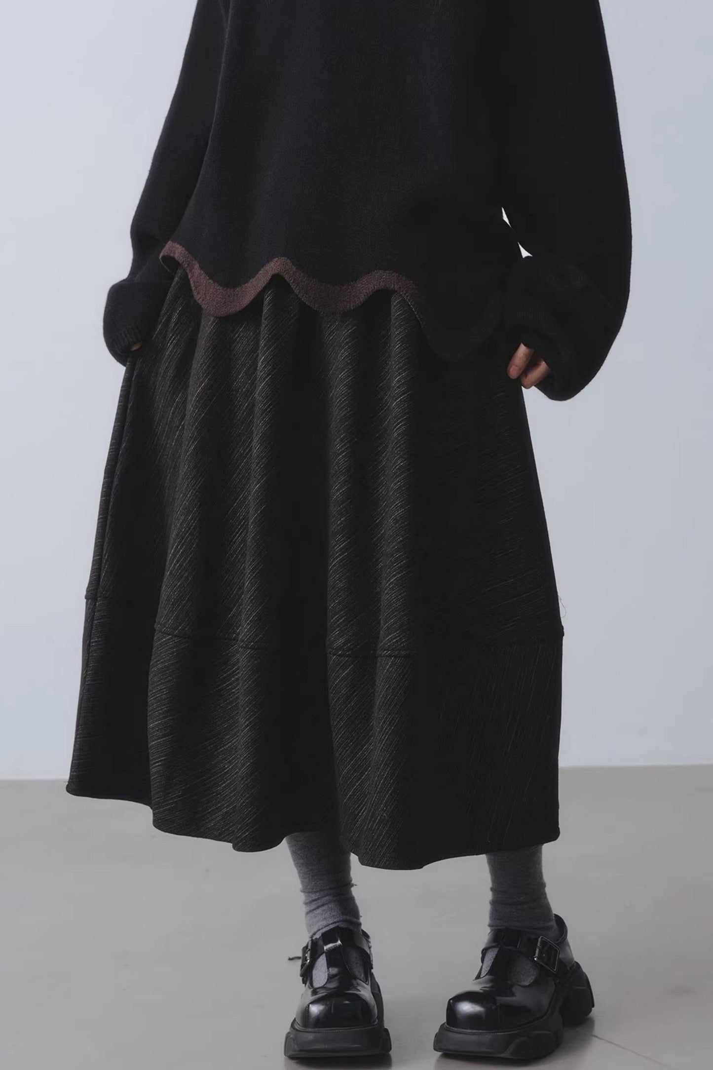 Orange Dusk Fleece-Lined Skirt