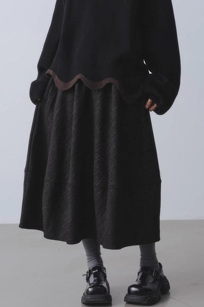 Orange Dusk Fleece-Lined Skirt