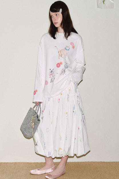 Custom Floral Long Sleeve Tee Set-Up