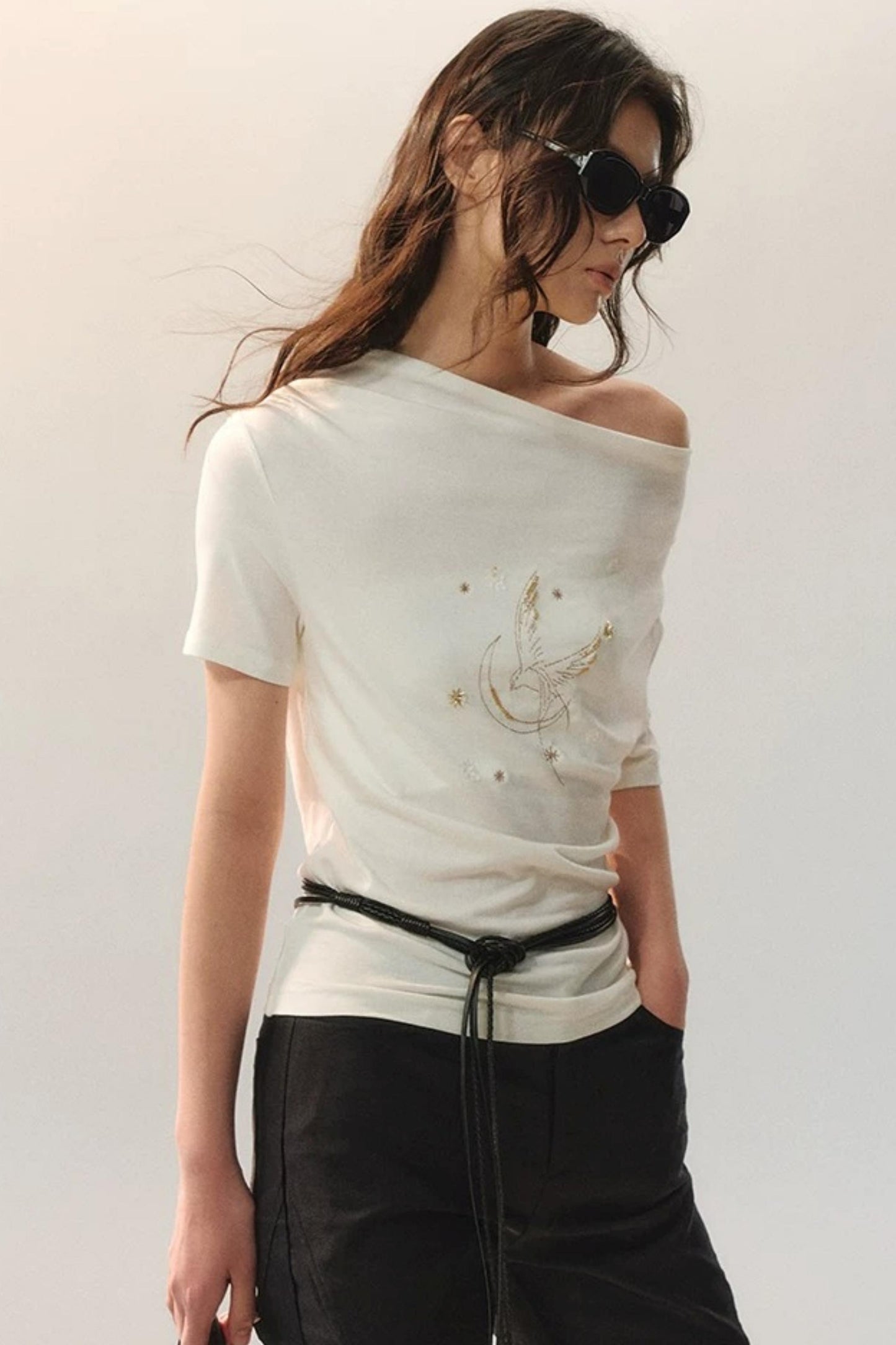 Asymmetric Beaded Bird Top