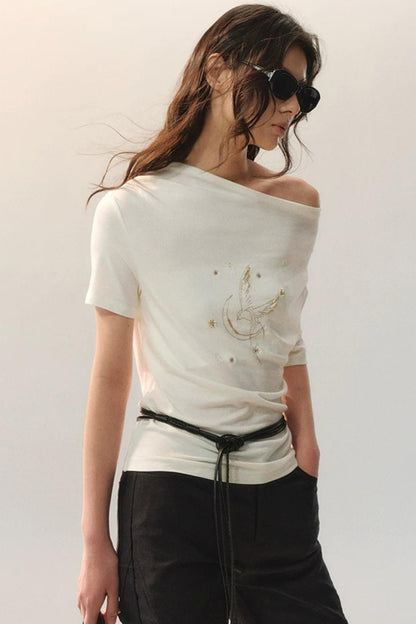 Asymmetric Beaded Bird Top