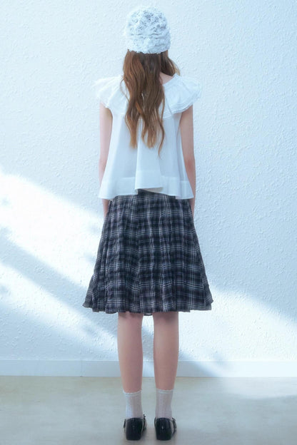 Chic Checkered Midi Skirt Set-Up