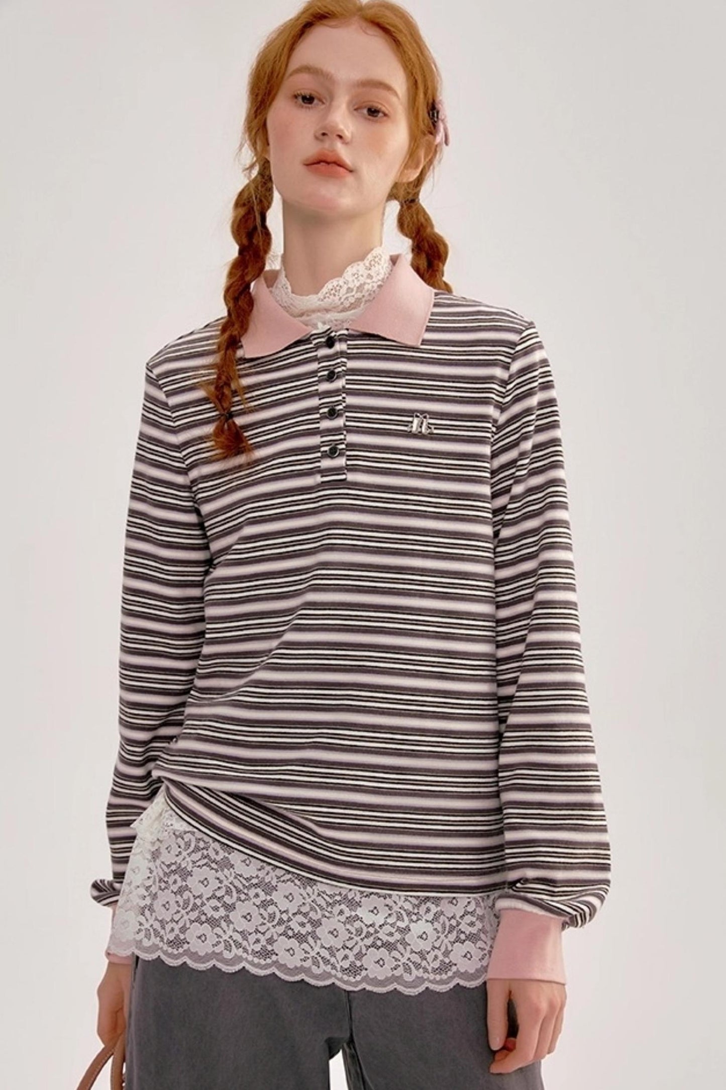 Retro Striped Polo Shirt