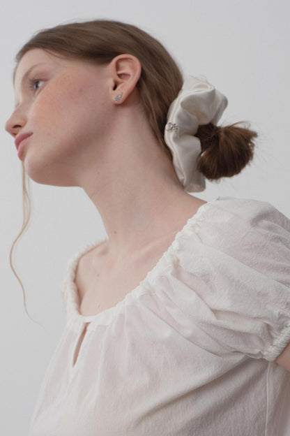 Satin Glitter Hair Ribbon