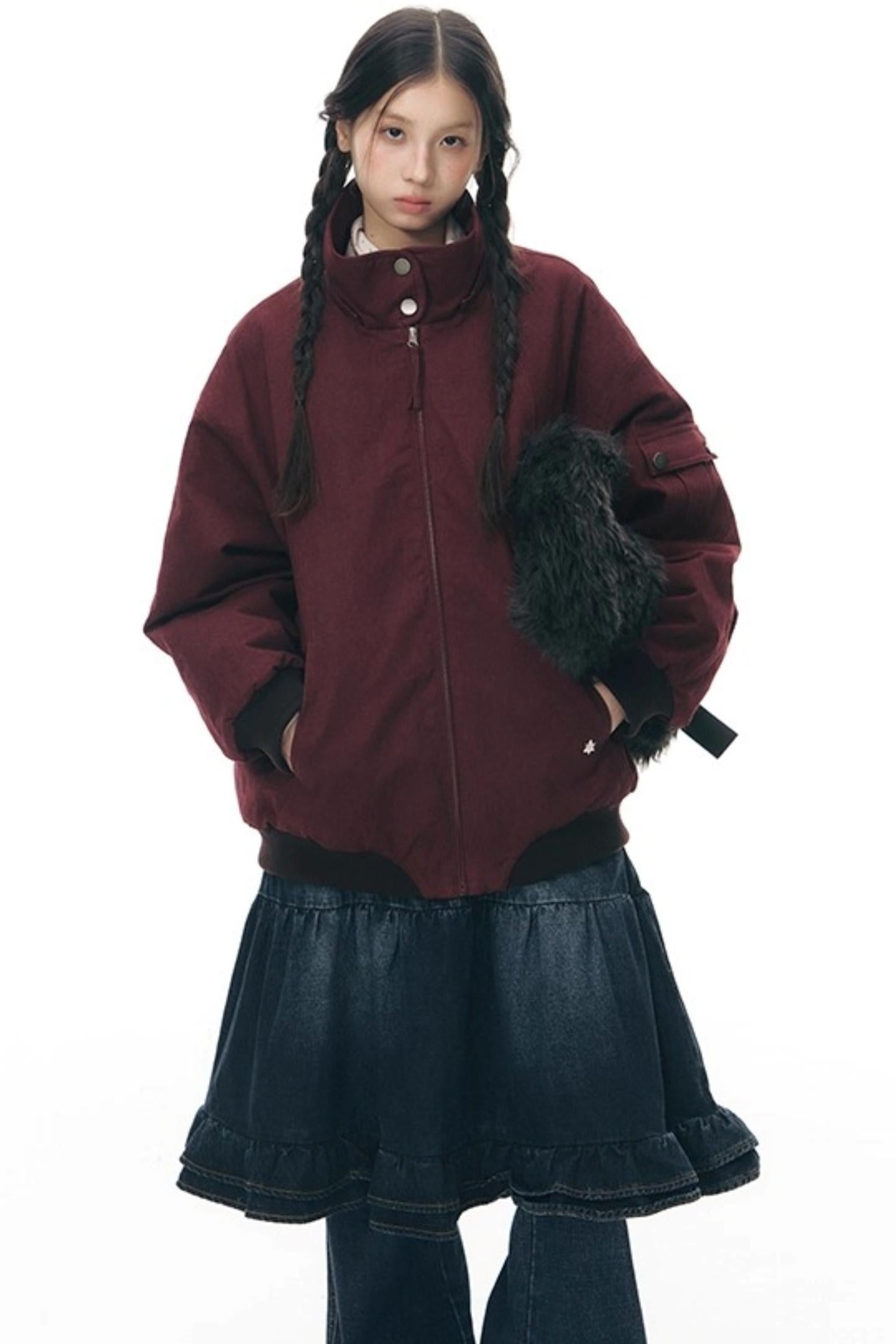 Vintage Red Cotton Jacket